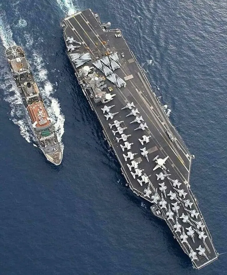 The Nimitz class aircraft carrier USS Harry S. Truman (CVN-75) making her way down the Elizabeth River after departing the Norfolk Naval Shipyard.