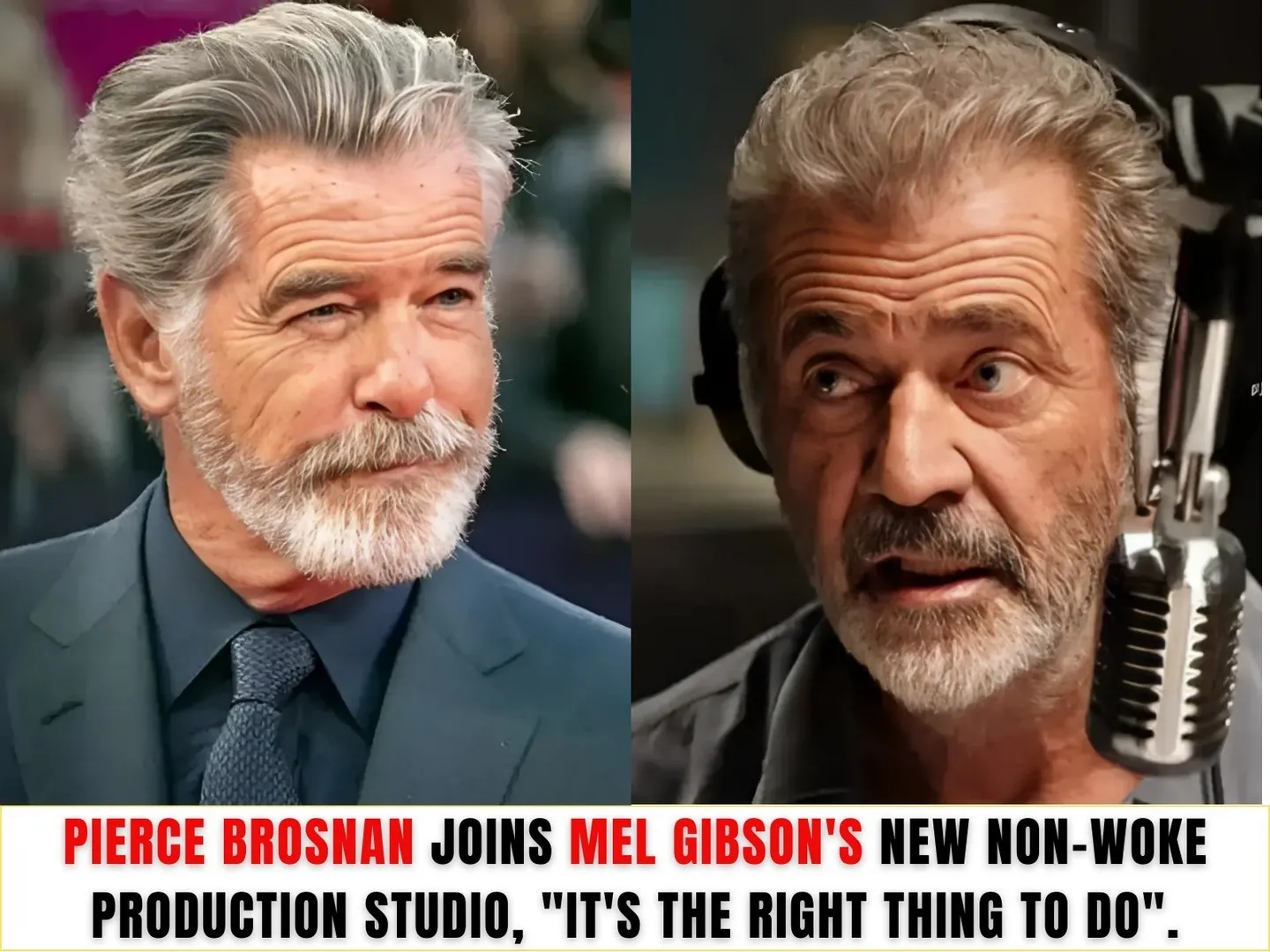 Breaking: Pierce Brosnan Joins Mel Gibson’s New Non-Woke Production Studio, “It’s the Right Thing to Do”