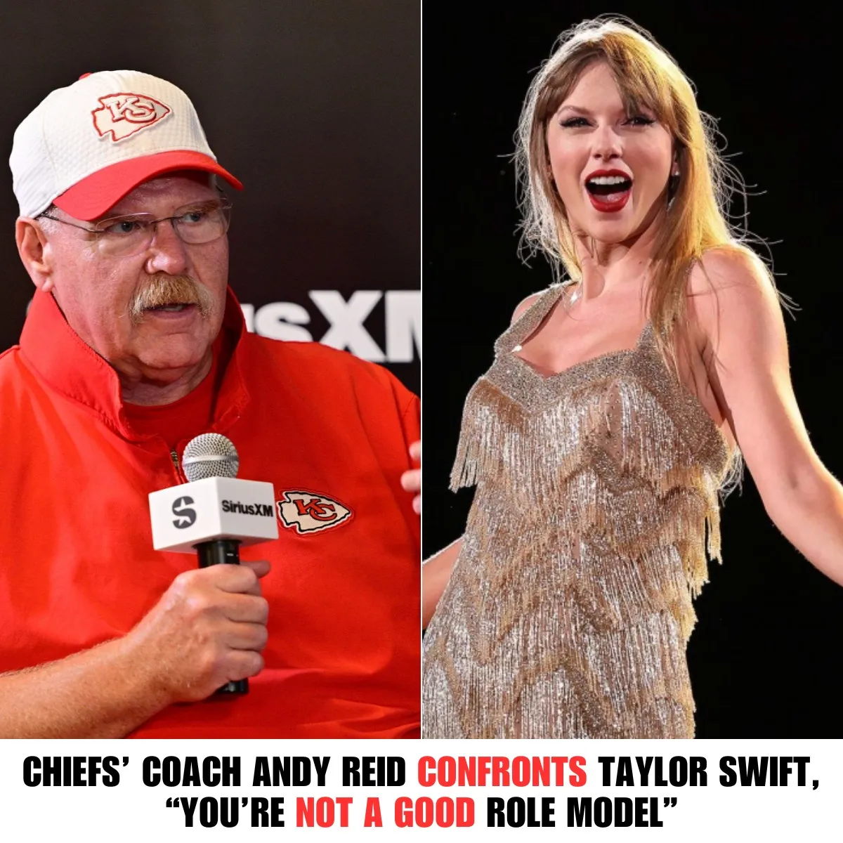 Breaking: Chiefs’ Coach Andy Reid Confronts Taylor Swift, “You’re Not A Good Role Model