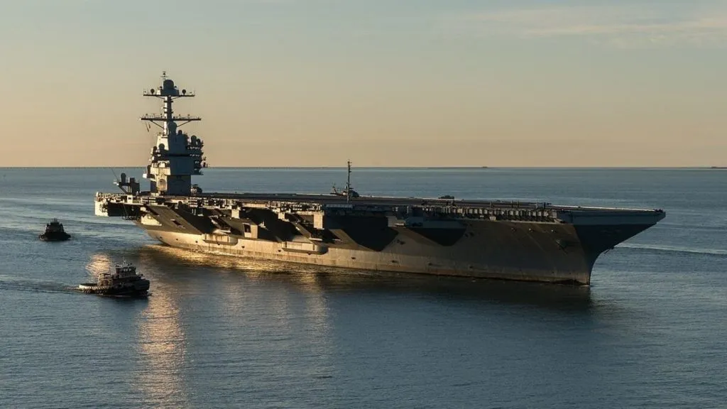 The Mighty USS Gerald R. Ford: Largest Aircraft Carrier in the World Takes Action