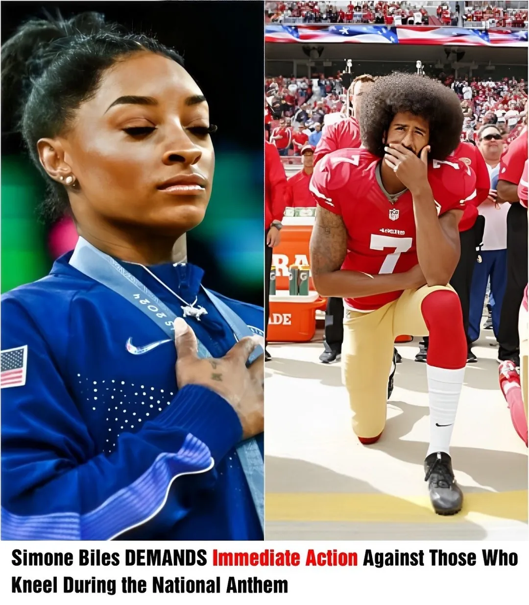 Simone Biles DEMANDS Immediate Action Against Those Who Kneel During the National Anthem – "They've Dishonored the Nation's Pride