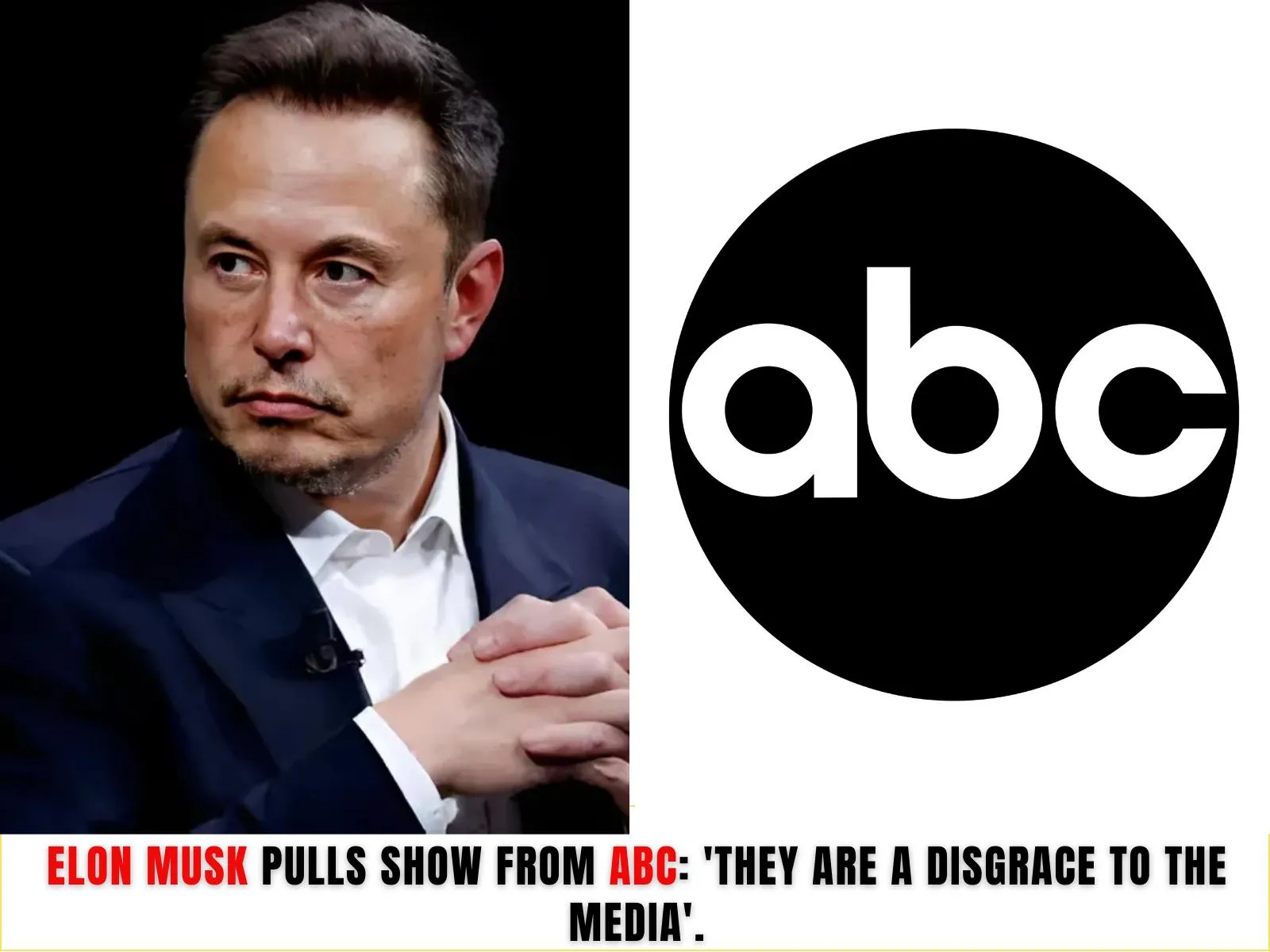 Breaking News: Elon Musk Pulls Show From ABC: ‘They Are A Disgrace To The Media’.