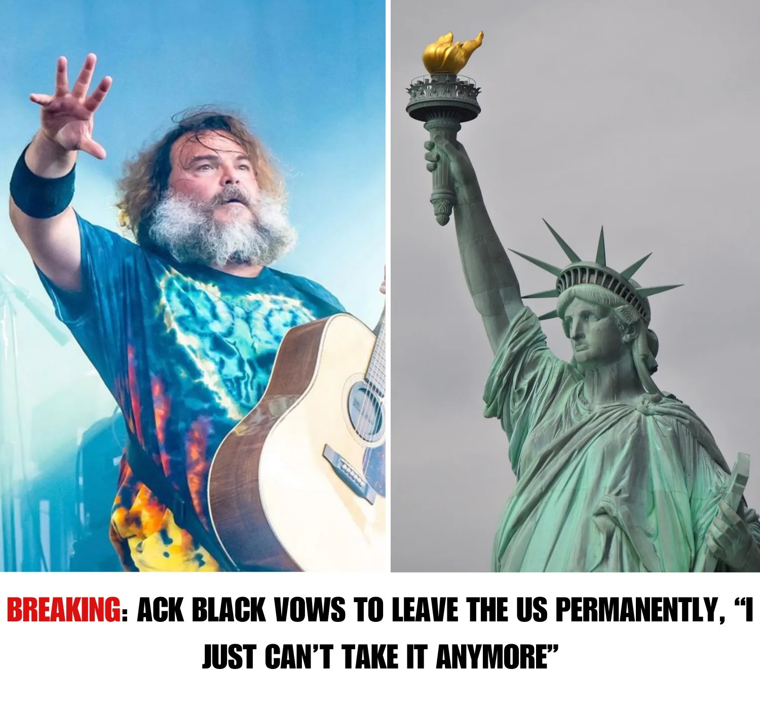 Breaking: Jack Black Vows to Leave the U.S. Permanently – "I Just Can’t Take It Anymore"