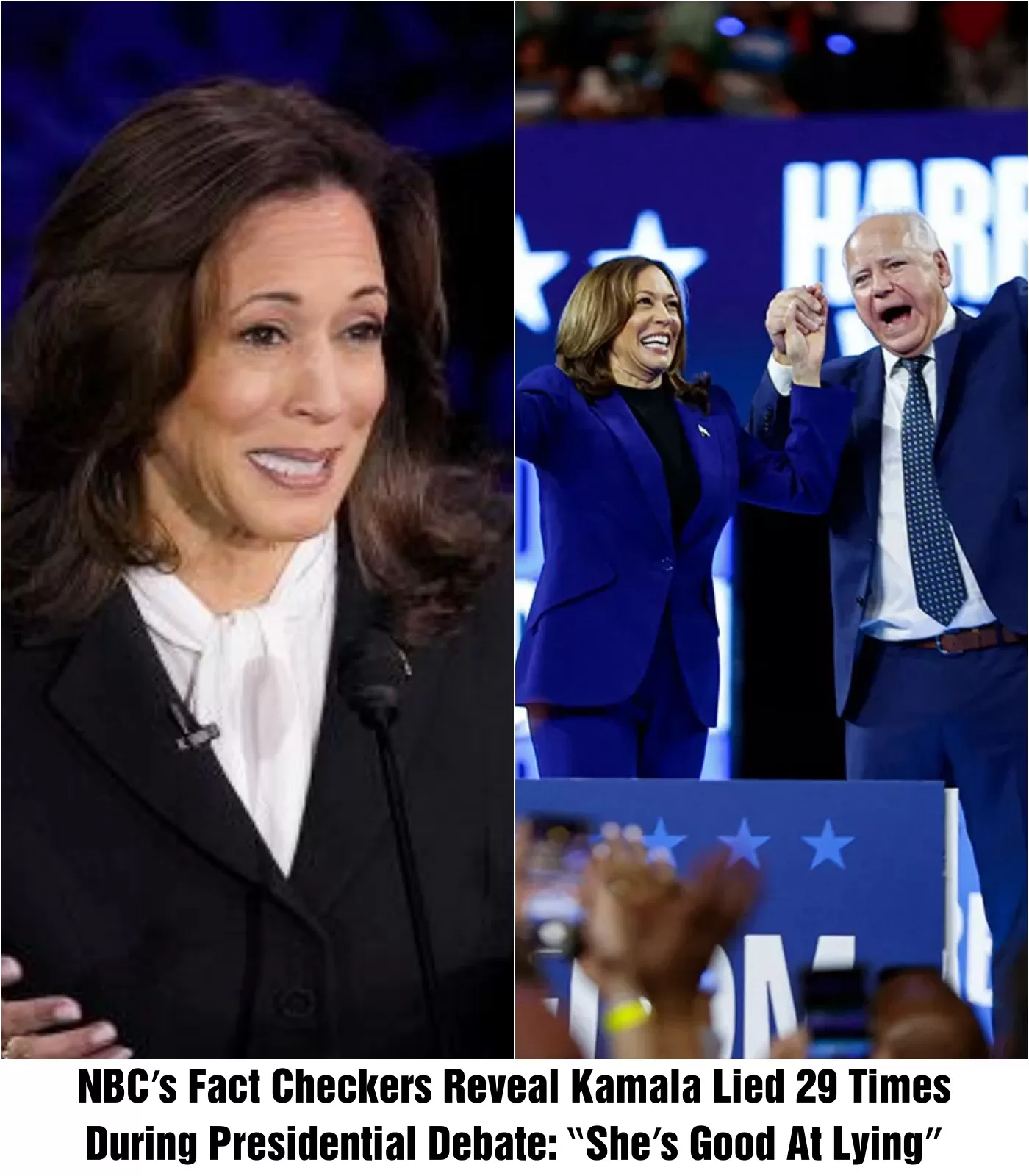 Nbc’S Fact Checkers Reveal Kamala Lied 29 Times During Presidential Debate: “She’S Good At Lying” – Vc