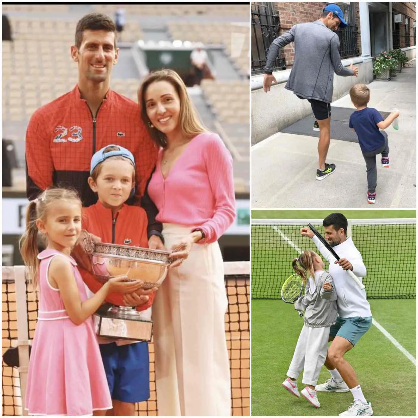 A Smiling Novak Djokovic Looks A Far Cry From His Fiery Image On The Court As He Enjoys Time With His Children And The Image His Wife Shared Has Many People Jealous