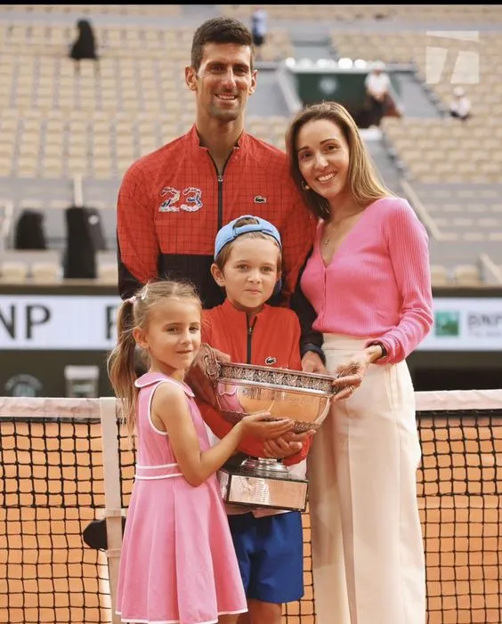 A Smiling Novak Djokovic Looks A Far Cry From His Fiery Image On The Court As He Enjoys Time With His Children And The Image His Wife Shared Has Many People Jealous