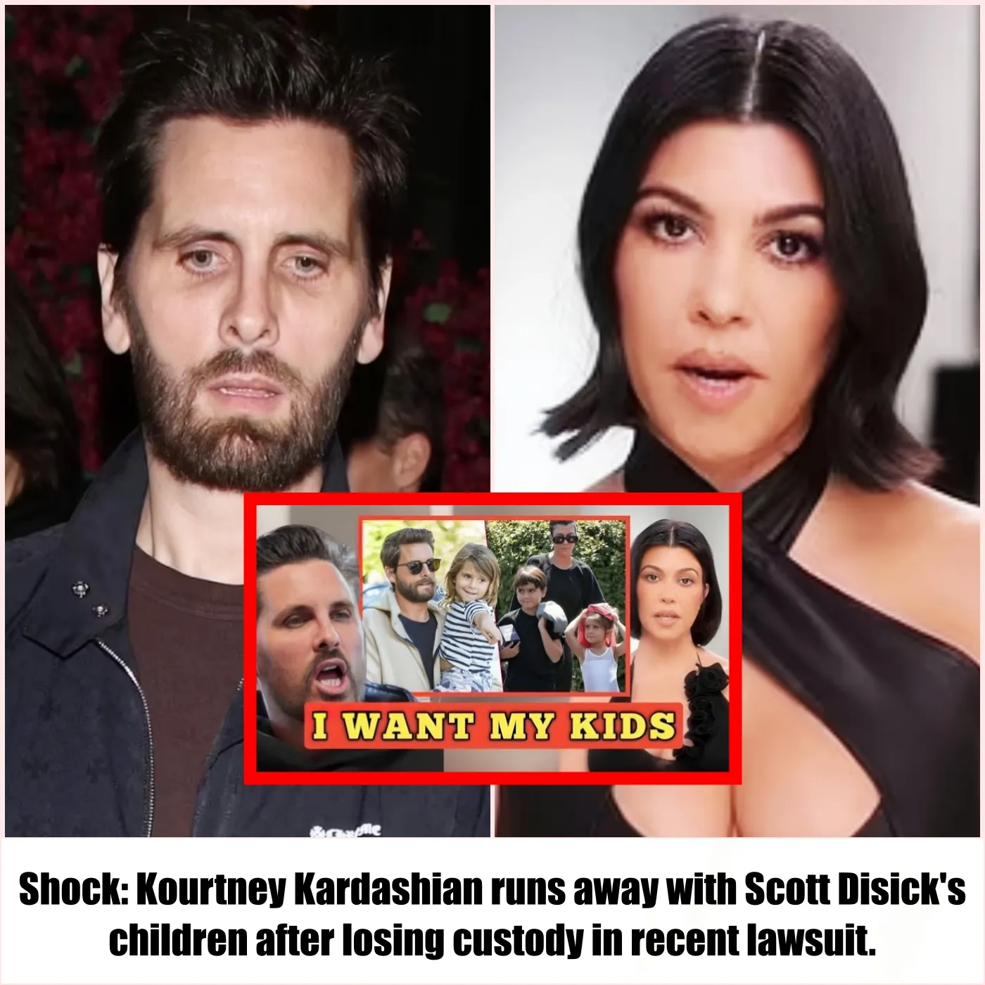 Shock: Kourtney Kardashian Runs Away With Scott Disick’S Children After Losing Custody In Recent Lawsuit.