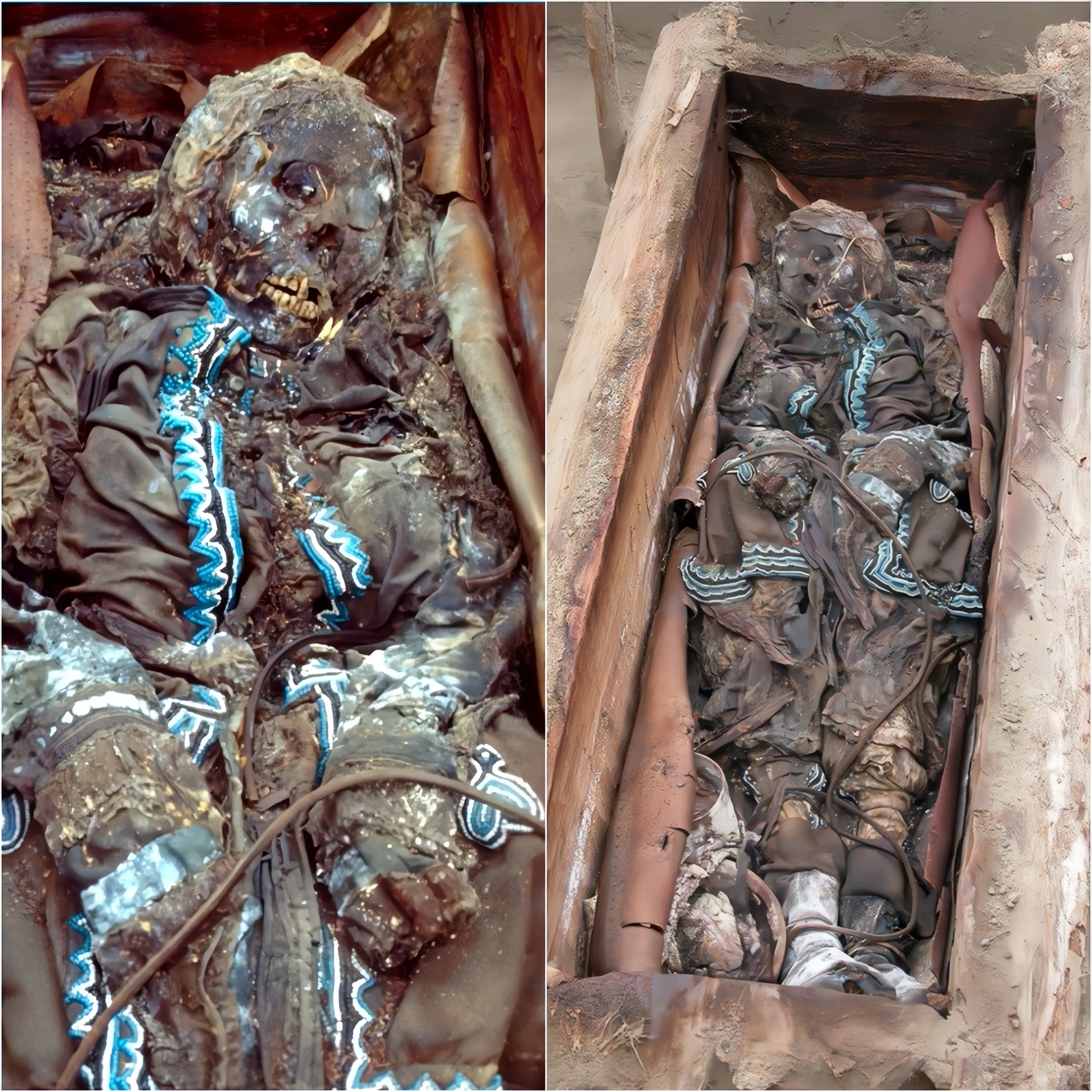 Mummy Of Shamanic Woman Discovered Buried Inside A Tree, Adorned With Elaborate Clothing And Jewelry After 2,200 Years. – Vc