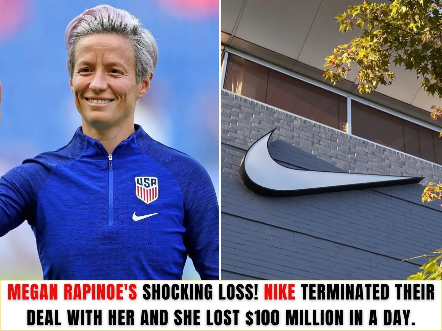 Breaking: Megan Rapinoe’s Shocking Loss! Nike Terminated Their Deal With Her and She Lost $100 Million in a Day