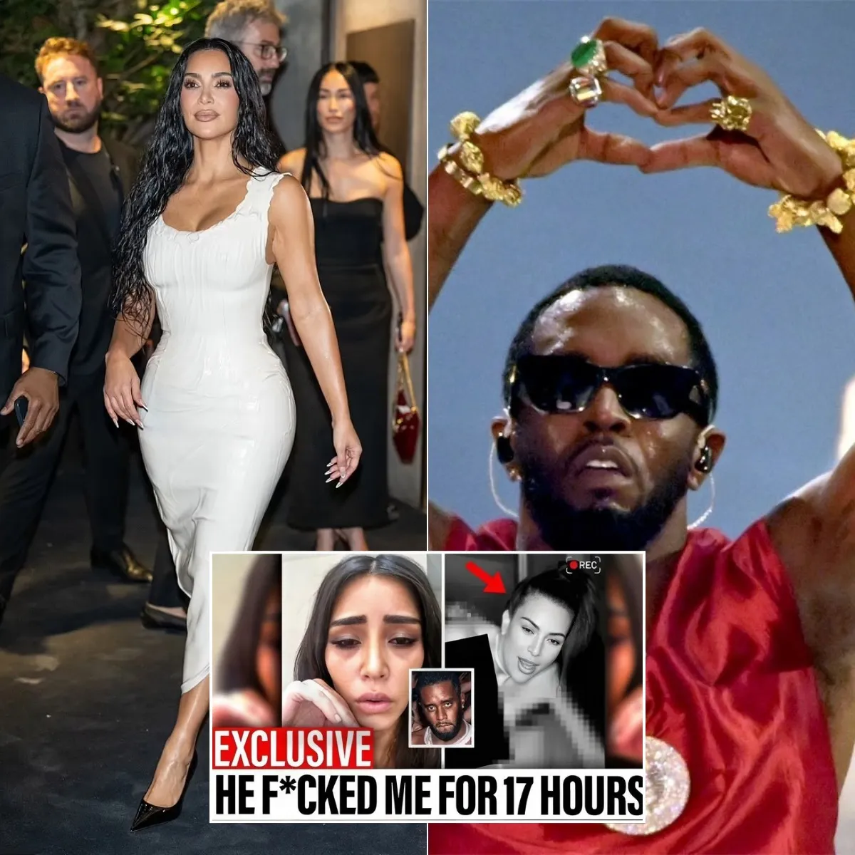 "Every Day He F*CKED Her!" Video Of Kim Kardashian Doing Diddy's VIP Freak0ff Work Leaked By Kanye West