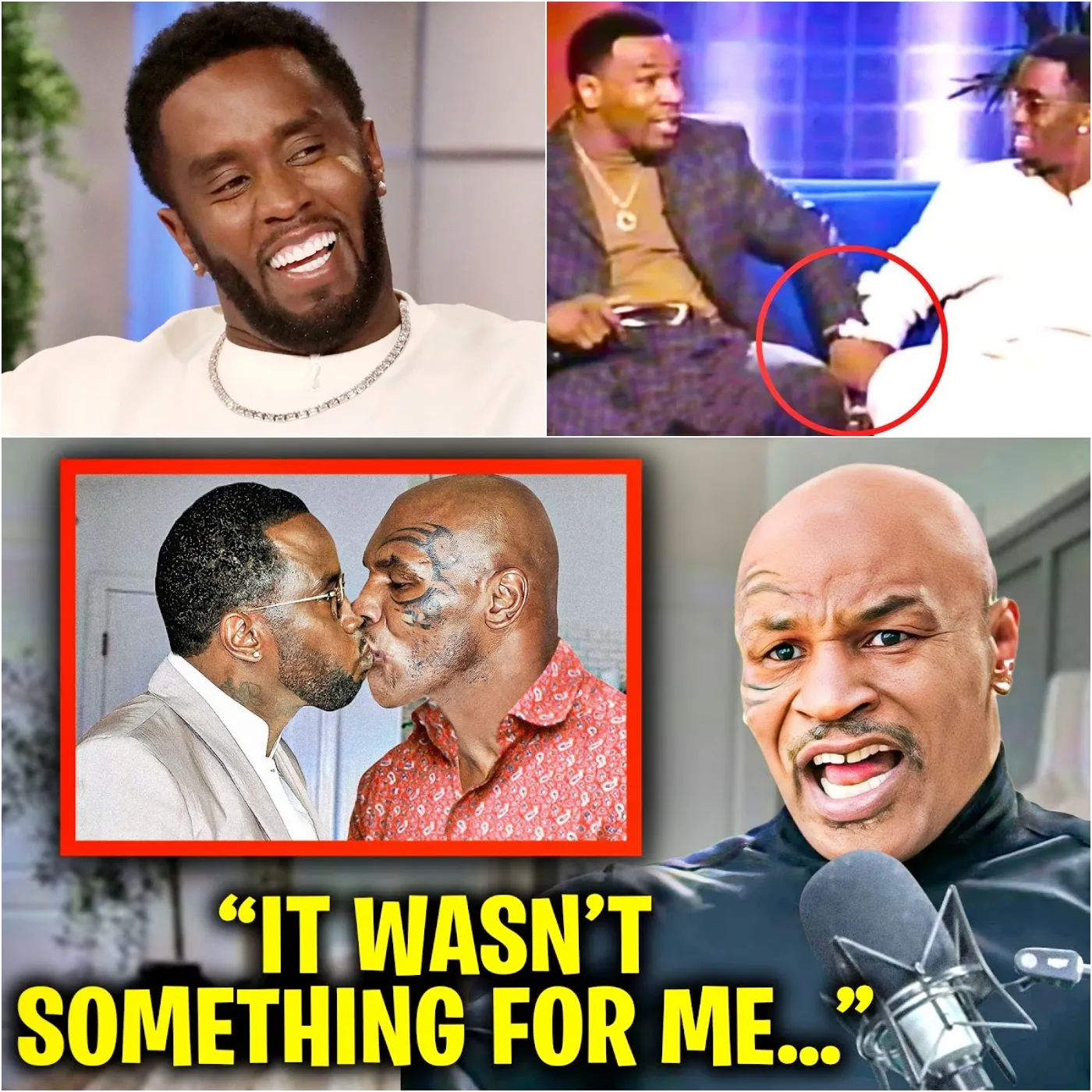 “He Seduced Me!” Mike Tyson Admits Having A G3Y Affair With Diddy