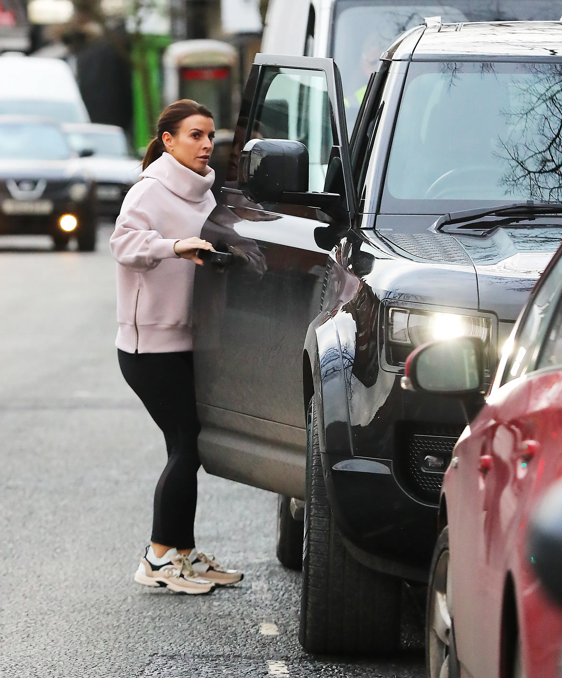 Coleen Rooney grabs coffee from local cafe — and causes stir driving off with film crew | The Sun