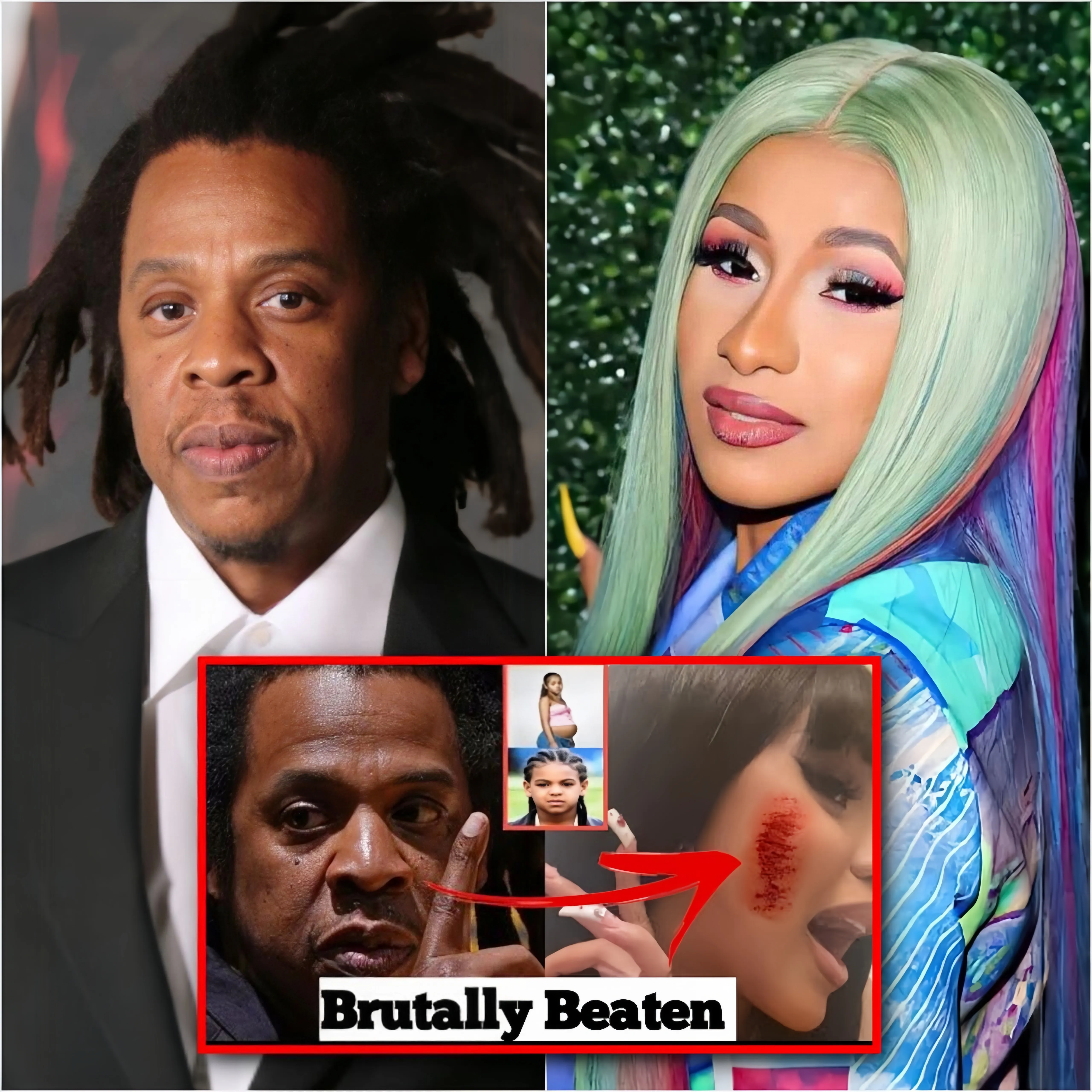 Drama Unfolds: Jay-Z Gets Cardi B Well Bᴇɑтᴇп As She Stood On Ig Live Leaking Secret Photos Of Blue Ivy’S Ргᴇɡпɑпᴄʏ😱😱😱