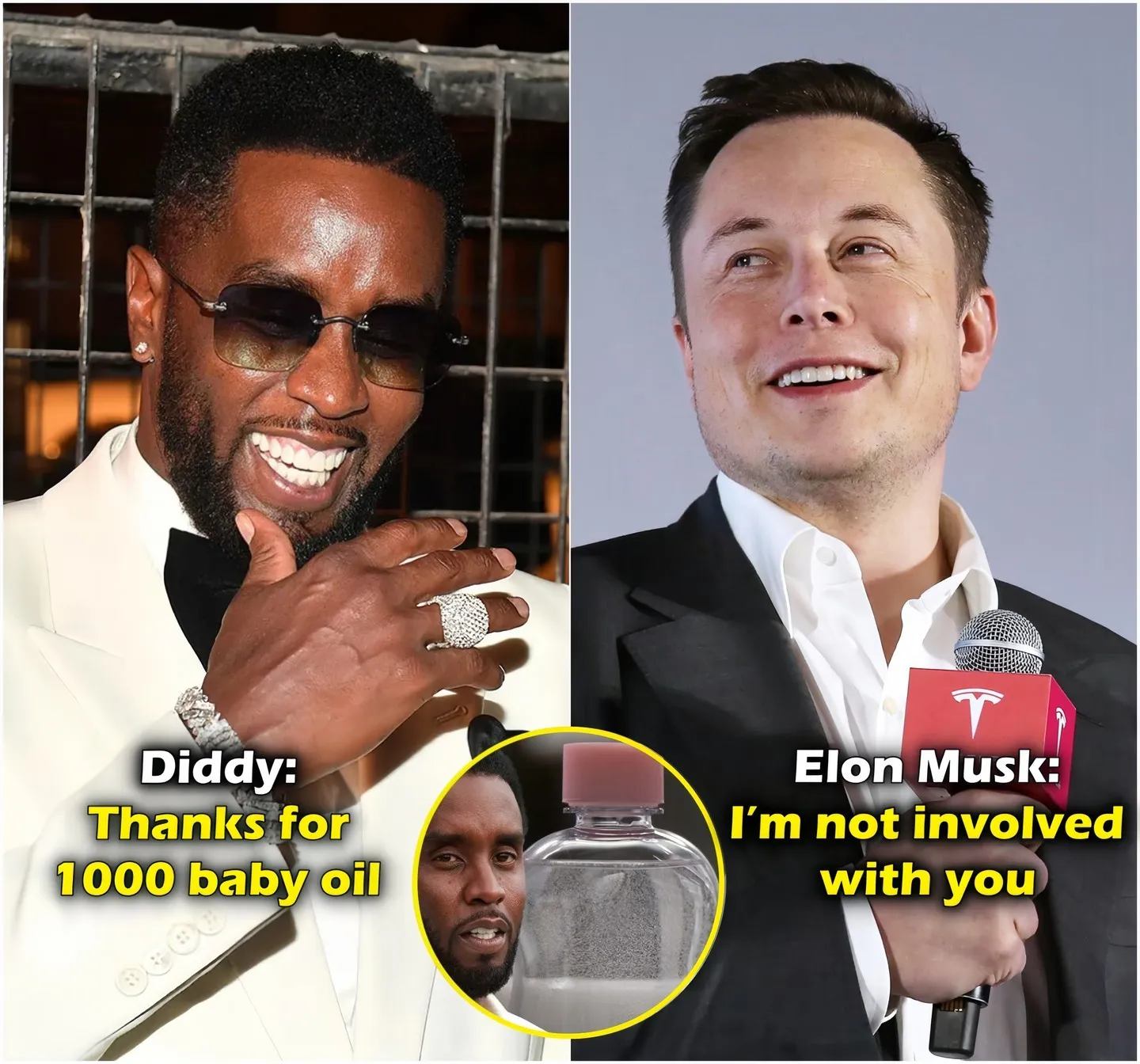 Shocking Turn: Elon Musk Secretly Gave Diddy 1,000 Bottles Of Baby Oil Because Diddy Once Helped Elon Musk Buy Twitter For $44 Billion – Vc