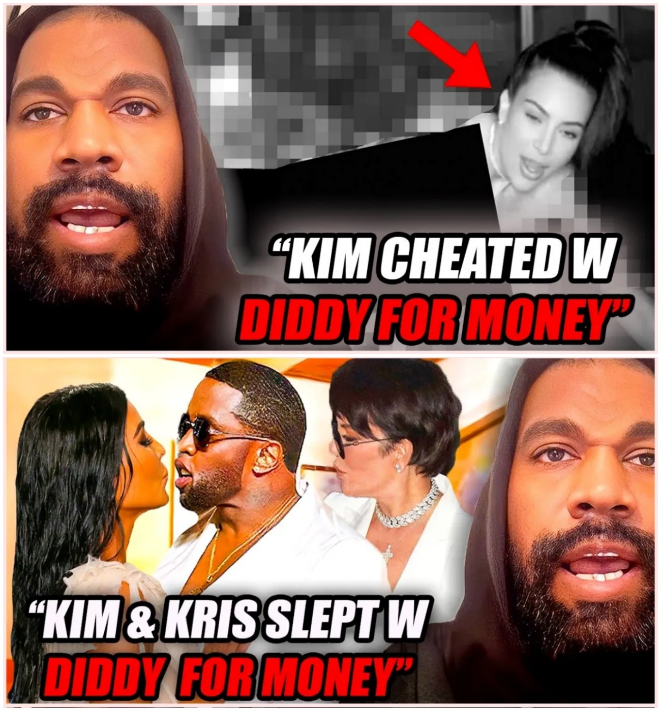 Kanye Leaks How Kim And Kris Kardashians Slept With Diddy For $100M And Sold Their Souls. – Vc