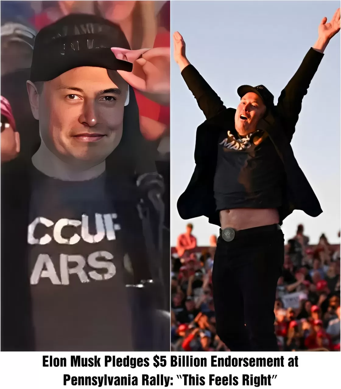 Elon Musk Shocks The Crowd With A Massive $5 Billion Donation At Pennsylvania Rally: “This Is The Right Move”