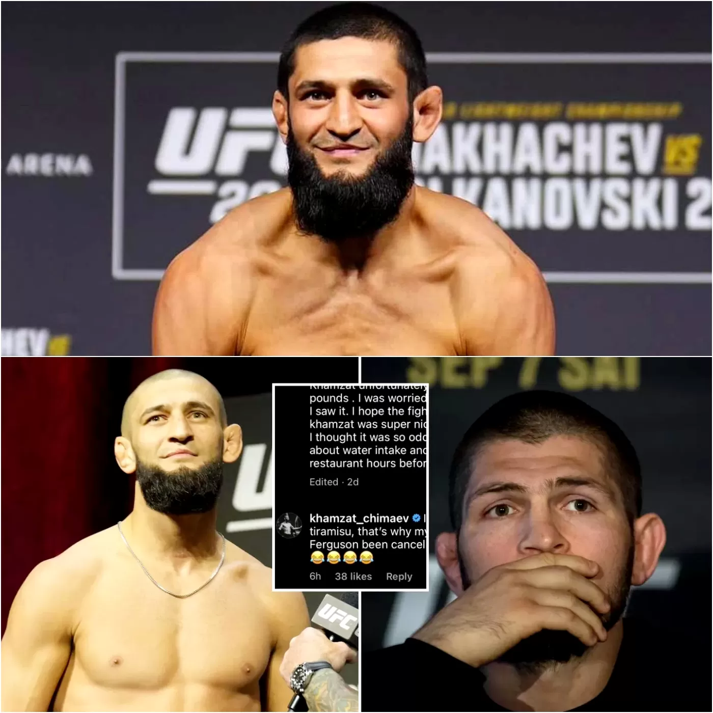 Khamzat Chimaev Responds To Khabib's Criticism With A Fierce Comment On Social Media And Then Deletes The Message