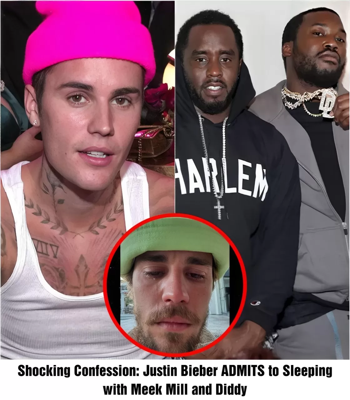 Shocking Confession: Justin Bieber Admits To Sleeping With Meek Mill And Diddy