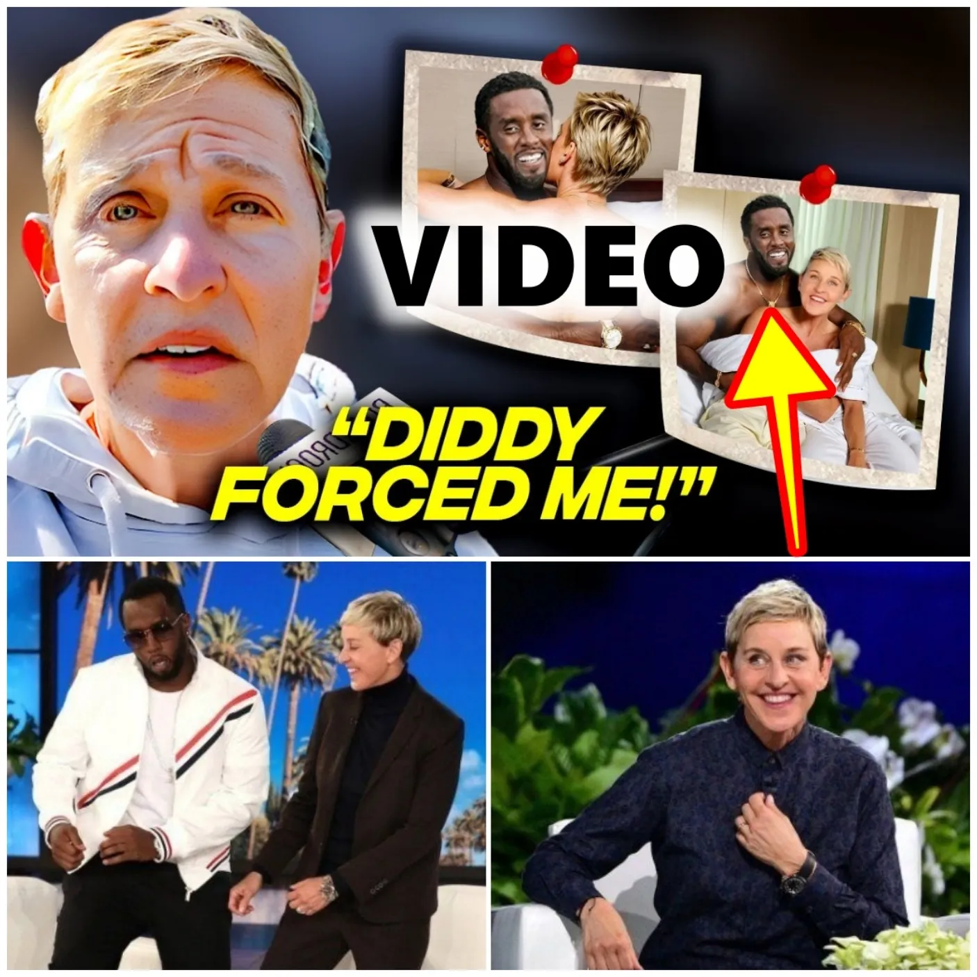 Video: Ellen Degeneres Breaks Down After Leaked Footage Exposes Her At Diddy’S Freakoffs..