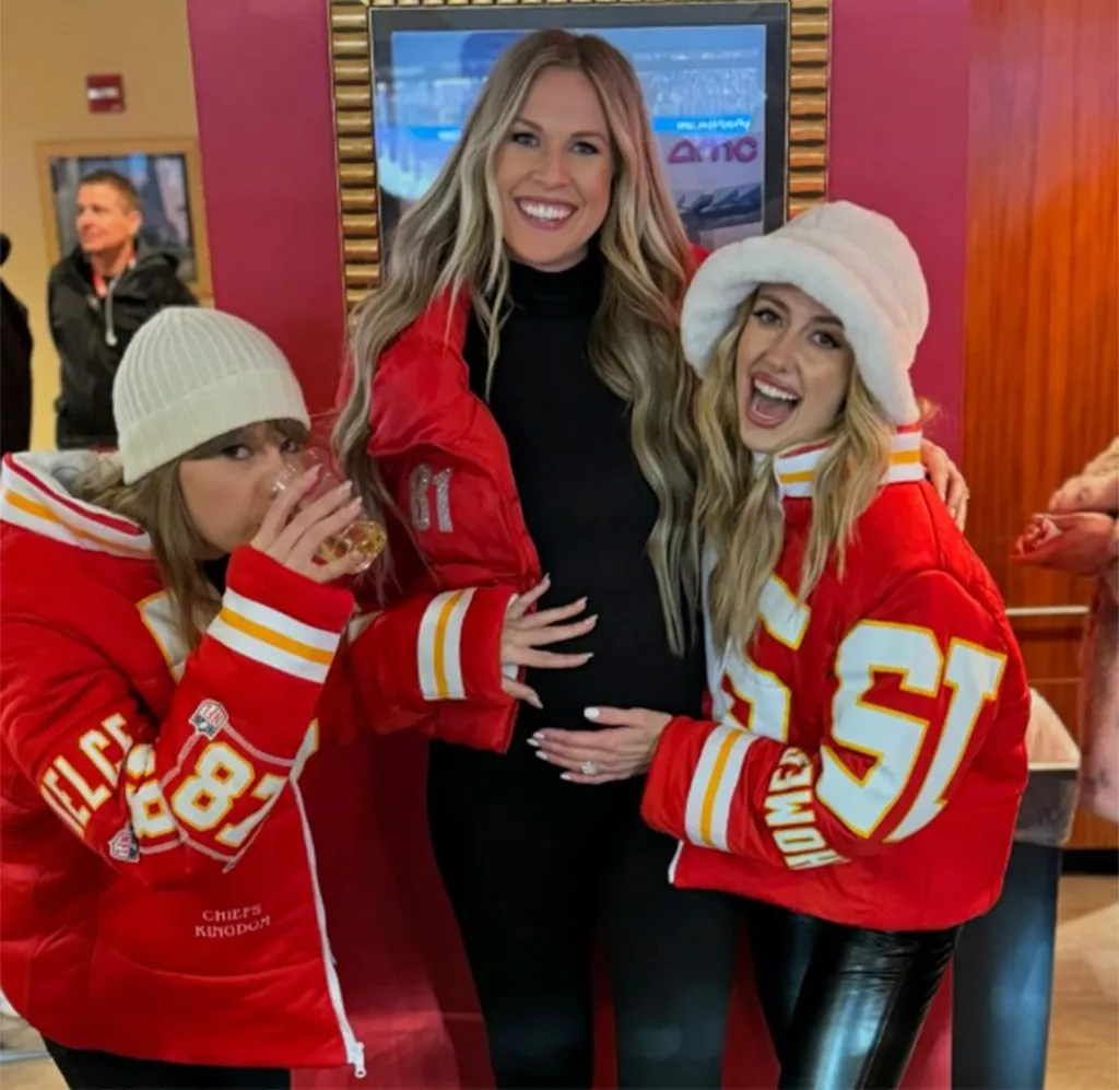 With A Twist, Taylor Swift And Brittany Mahomes Recreate The Chiefs Wags Images