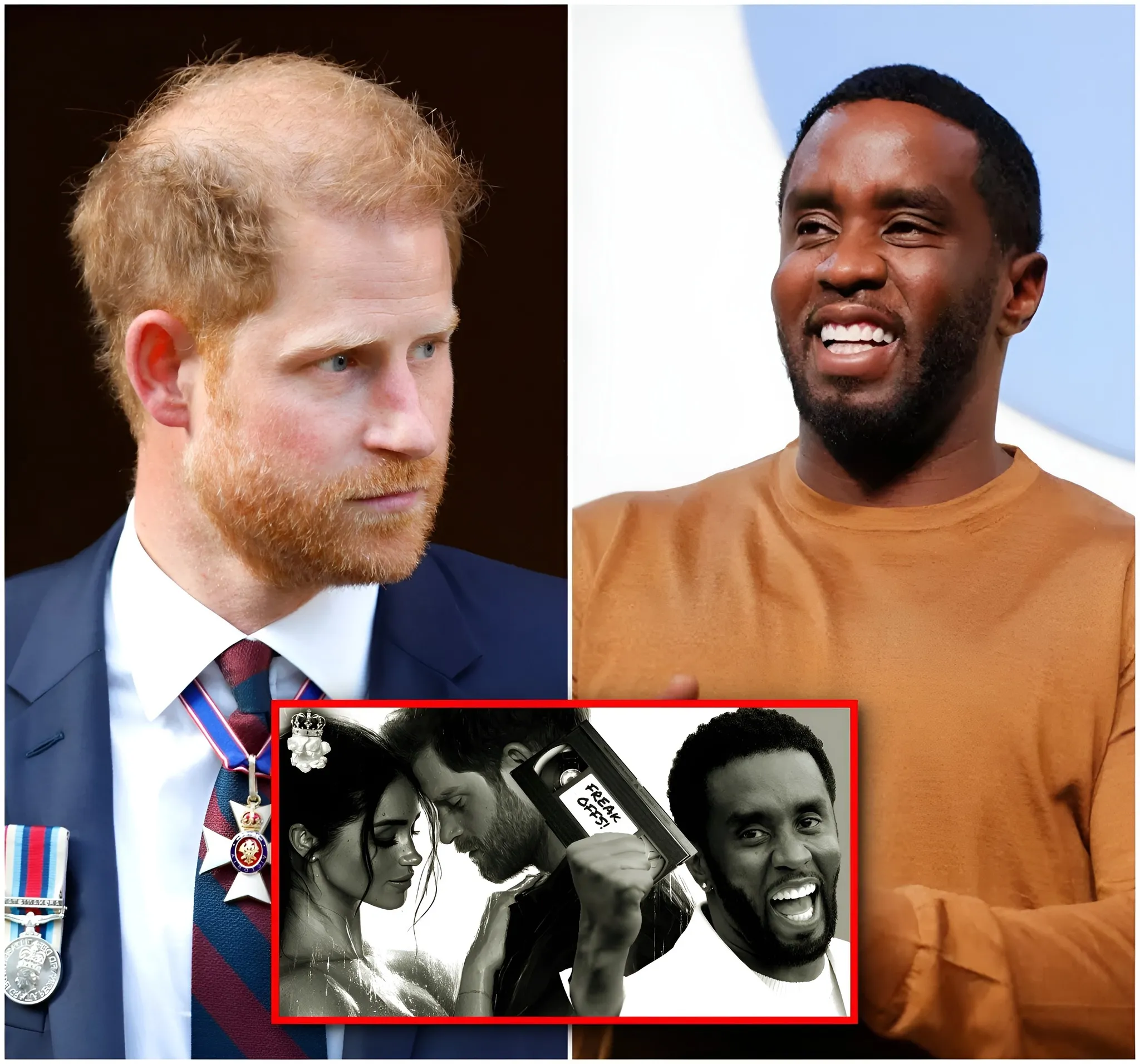 Prince Harry, Meghan Markle, & Prince Andrew Allegedly Caught at Diddy’s "Freak Off" Party: Royal Scandal on Tape