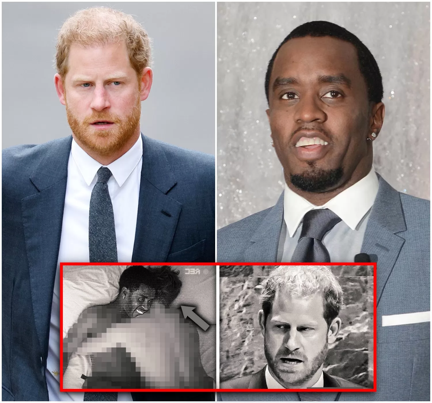 Royal Family In Trouble As Prince Harry Sleepover With Diddy Surface At 20Th White Party.Anhtruc.