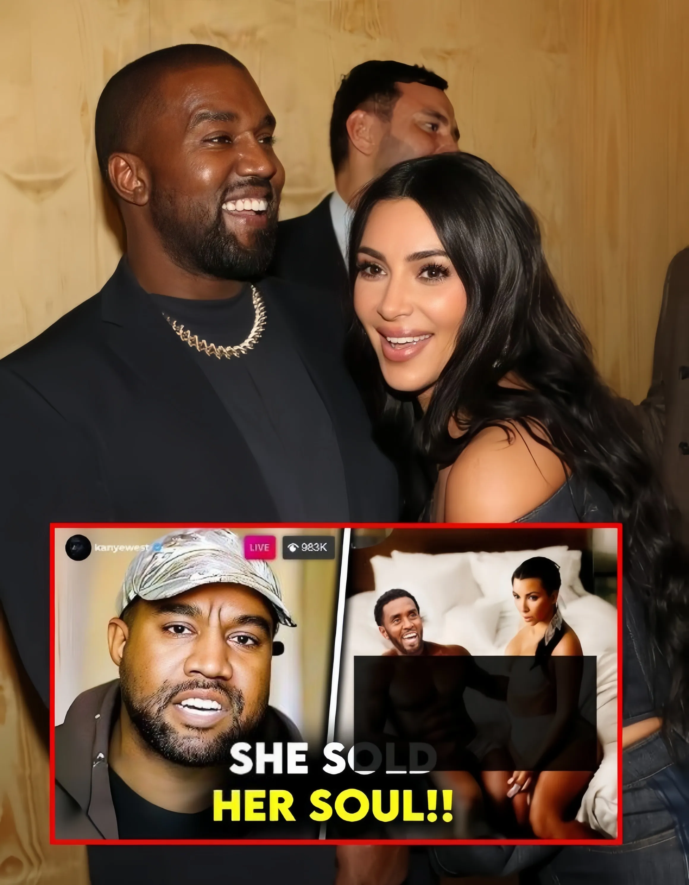 🚨(Vidéo) « J’Étais Avec Elle Tous Les Jours » ! Kanye West Publie Une Vidéo De Kim Kardashian En Tant Que Vip À La Fête Secrète De Diddy