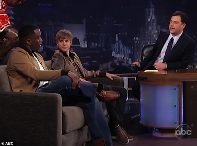 Footage of an interview with Sean ' Diddy ' Combs and Justin Bieber has gone viral following the rapper's arrest