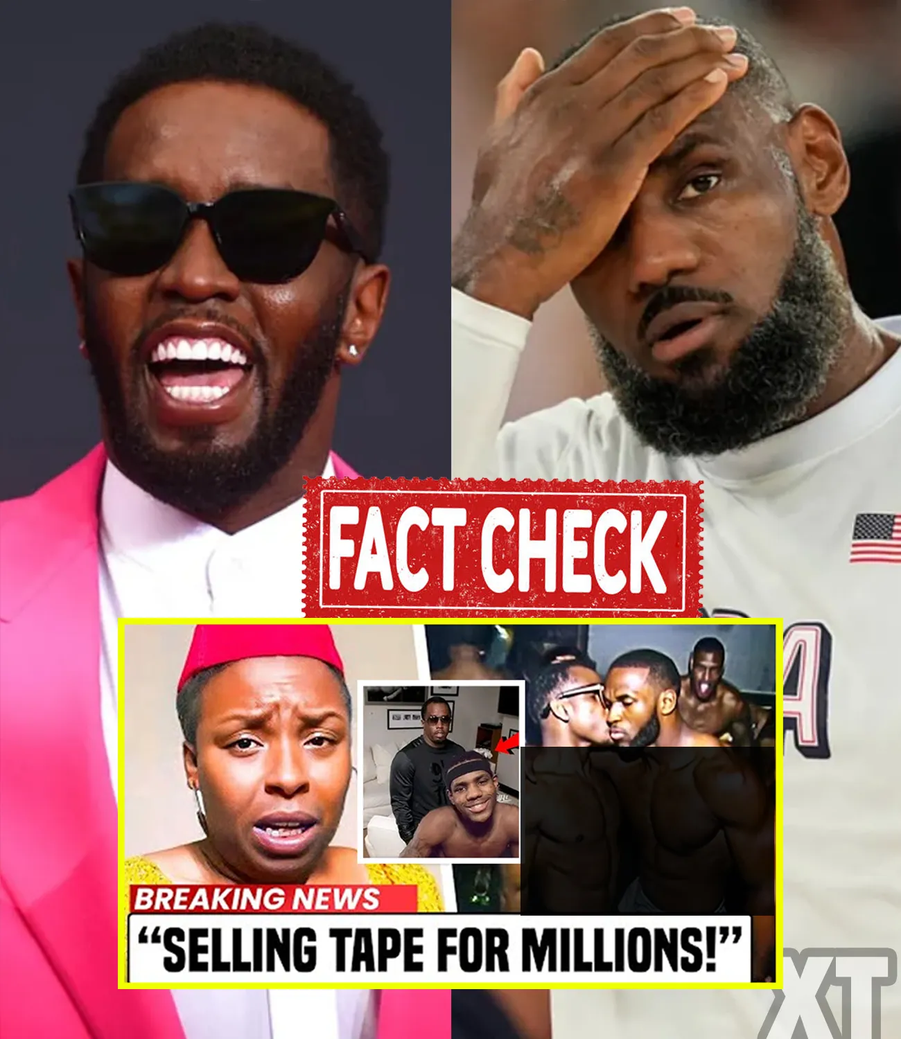 Extremely hot rumor: "Jaguar Wright LEAKS Diddy’s Freak0ff Tape With Lebron James That is Selling For Millions"