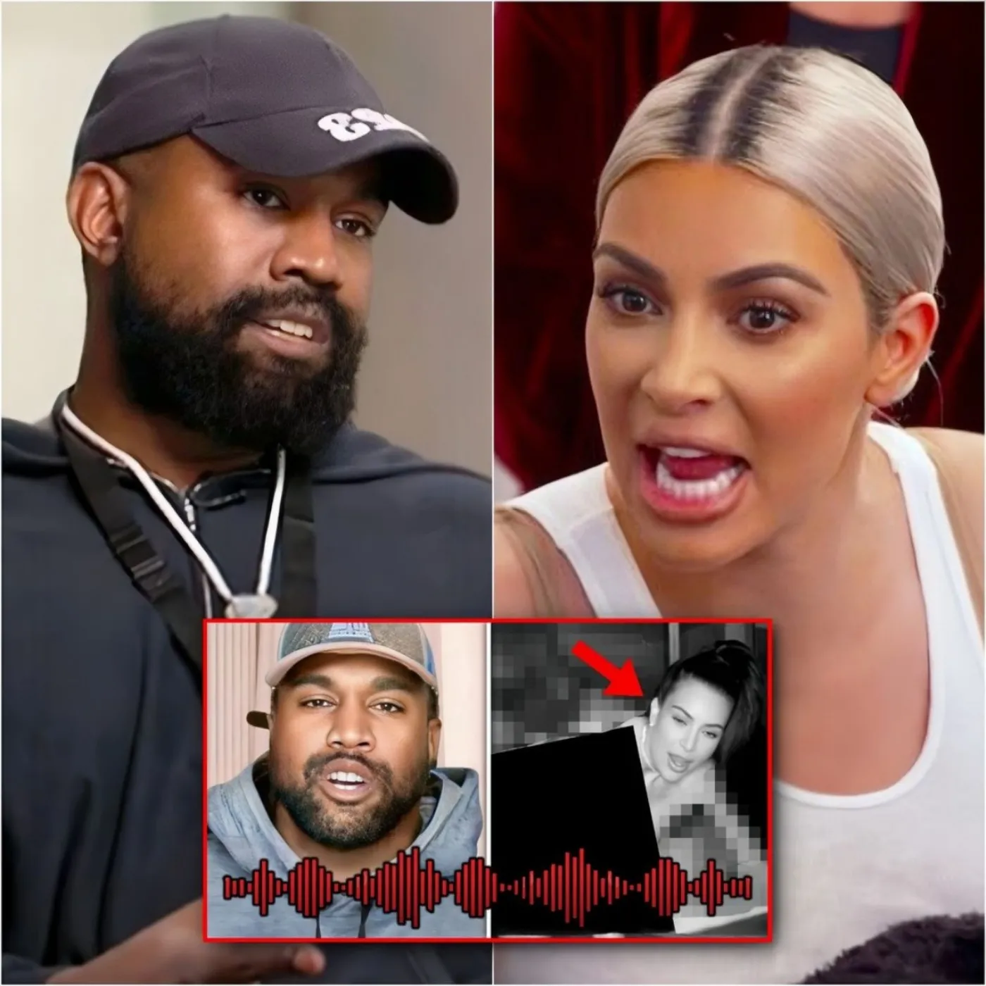 UNE BOMBE MÉDIATIQUE : Kanye West Révèle Une Vidéo Explosive De Kim Kardashian Lors Des Soirées Secrètes À 50 Millions De Diddy