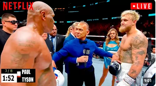 Boxing King Mike Tyson Destroys Jake Paul In An Explosive 50-Second Knockout, Forcing Paul To Seek Help From His Team To Get Out Of The Ring