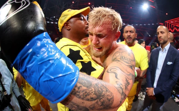 In A Devastating 50-Second Knockout, Boxing King Mike Tyson Destroys Jake Paul, Forcing Him To Seek Help From His Teammates To Leave The Ring