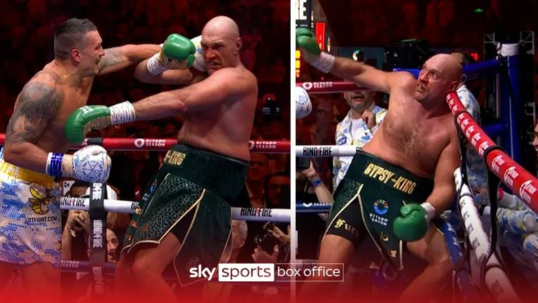 Fury vs Usyk: mira el momento en que Oleksandr Usyk casi noquea a Tyson Fury