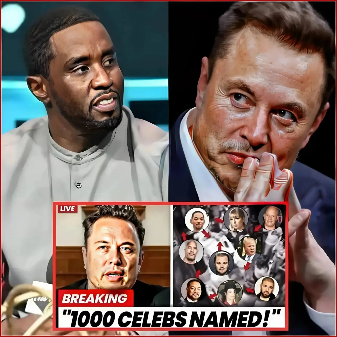 Rumors Flew Around The World Last Night When Elon Musk Posted An Uncensored List And Photos Of All The Stars Involved With Diddy: "Everyone Deserves To Know"