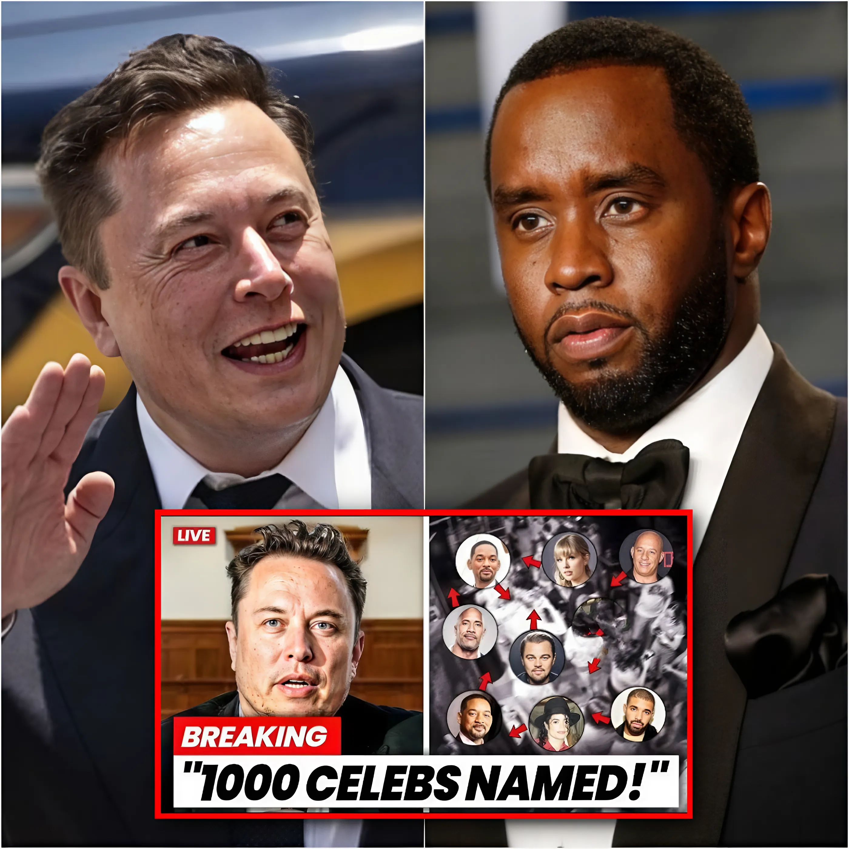 Tenir sa promesse : il y a dix minutes, Elon Musk a rendu publique la liste complète et les images des artistes impliqués dans le plus grand scandale Diddy de l’histoire.