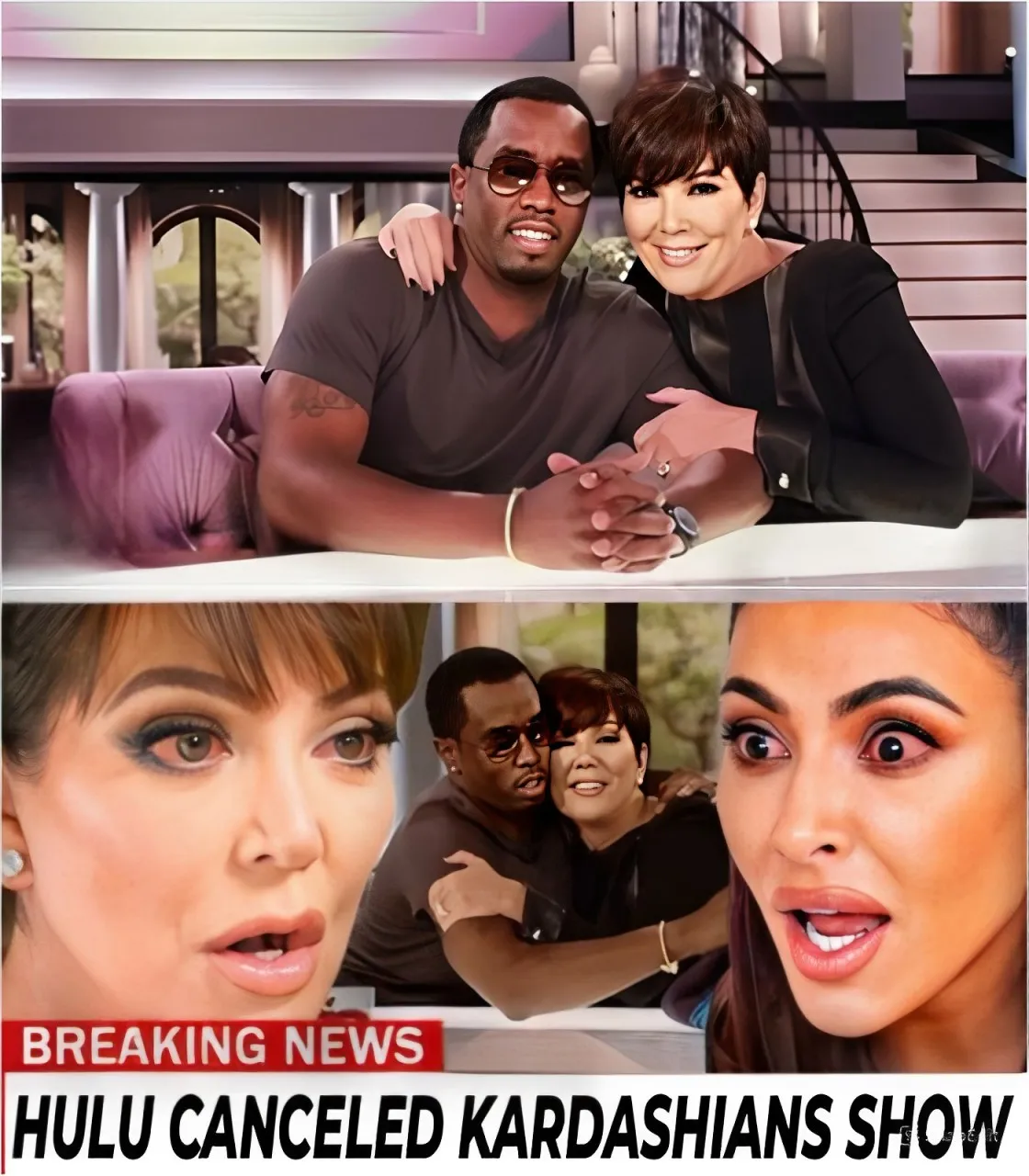 "Kris Jenner Is Furious After Hulu Canceled 'The Kardashians' Due to the Diddy Scandal." 1 "Kris Jenner Is Furious After Hulu Canceled 'The Kardashians' Due to the Diddy Scandal."