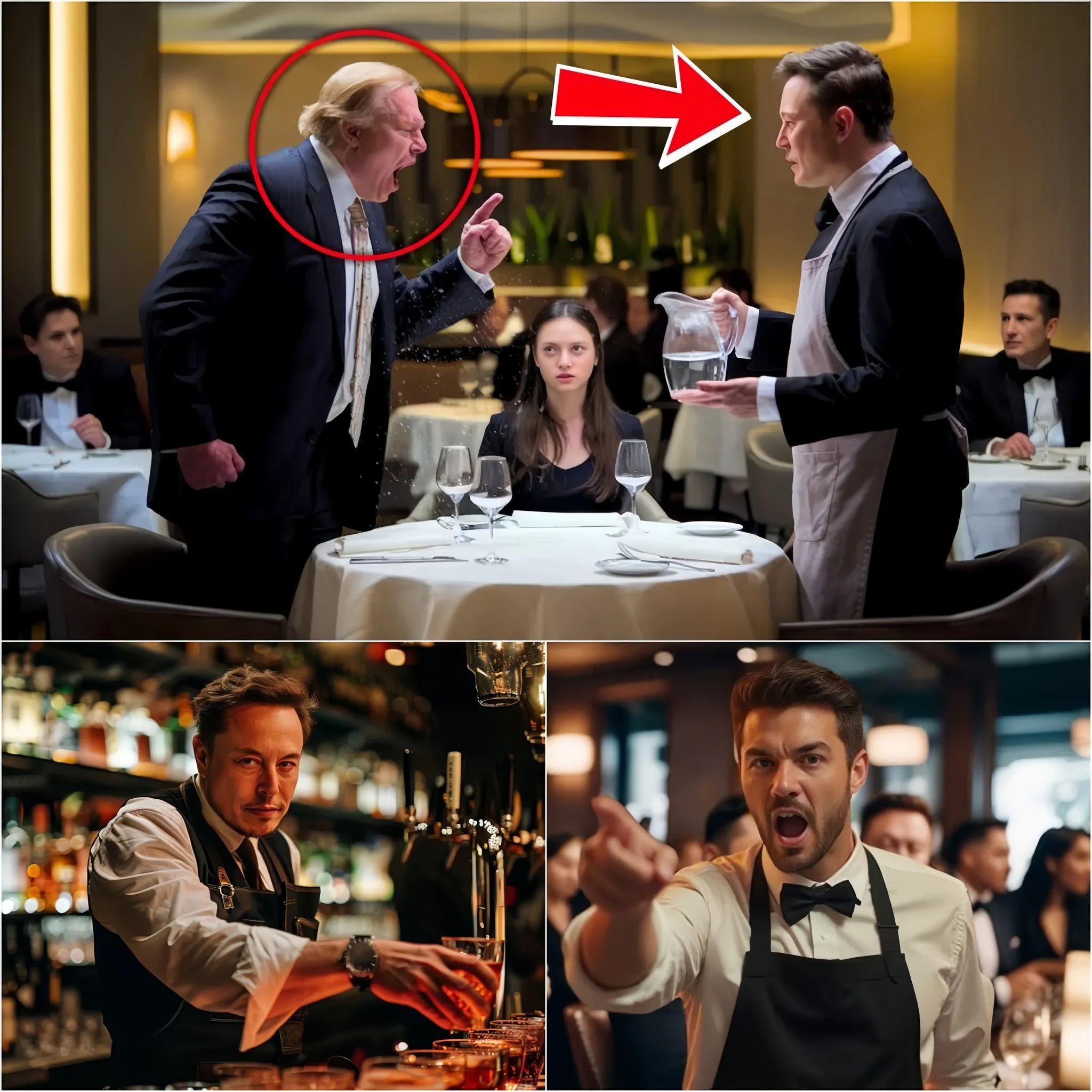 Elon Musk disguised himself as a waiter in his own restaurant to observe the behavior of customers. A middle-aged man, not recognizing Elon, acted disrespectfully toward him. In the end, the man's actions led to an unexpected outcome, leaving him shocked and full of regret. 1 Elon Musk disguised himself as a waiter in his own restaurant to observe the behavior of customers. A middle-aged man, not recognizing Elon, acted disrespectfully toward him. In the end, the man's actions led to an unexpected outcome, leaving him shocked and full of regret.