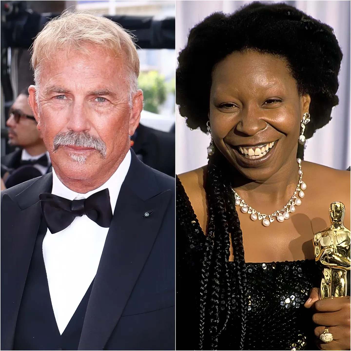 Breaking News: Kevin Costner refuses to share the stage with Whoopi Goldberg at the Oscars, "If she comes, I will leave." 1 Breaking News: Kevin Costner refuses to share the stage with Whoopi Goldberg at the Oscars, "If she comes, I will leave."