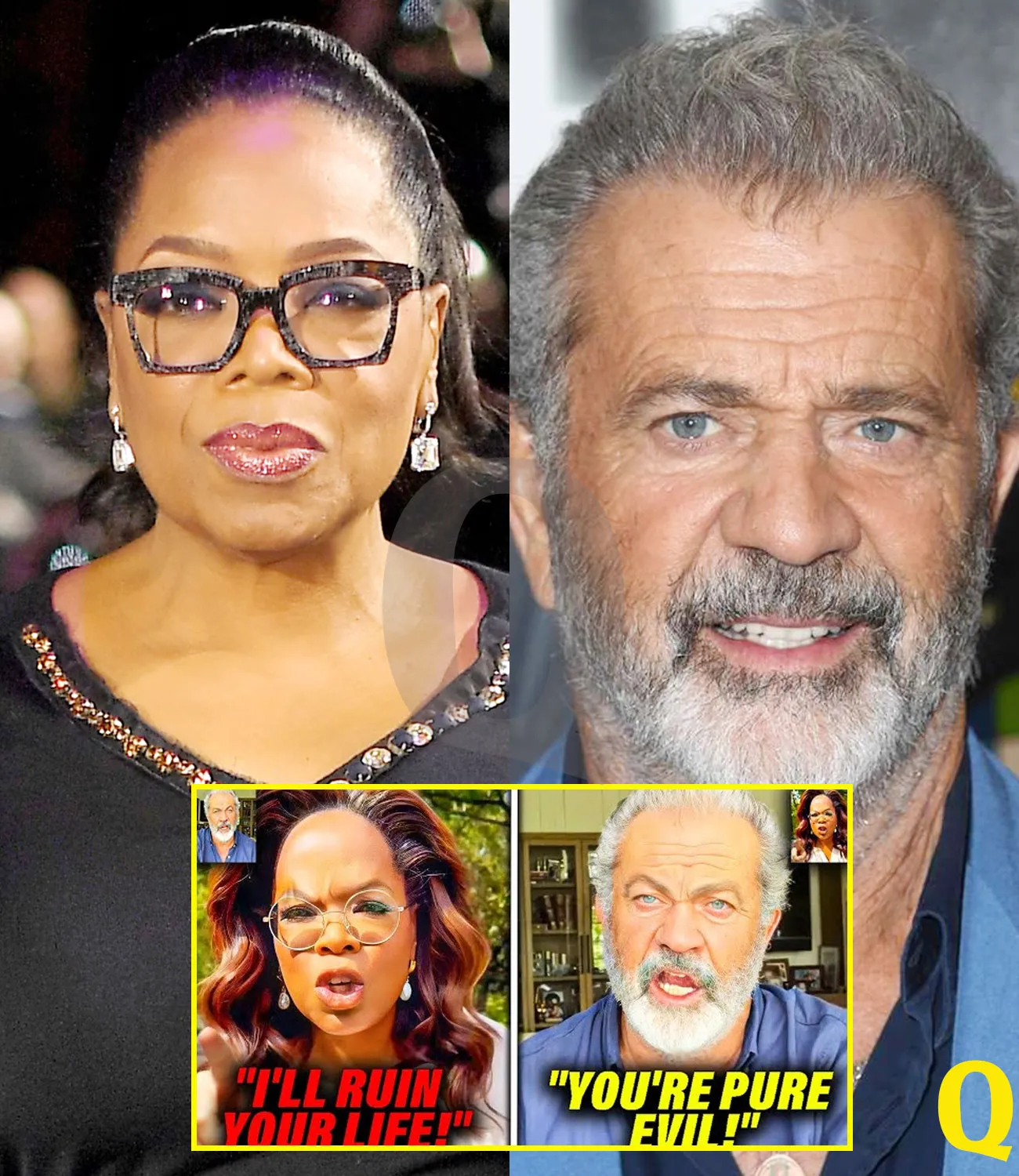 “I’LL END YOU!” Oprah CONFRONTS Mel Gibson For EXPOSING Her Dark Secrets 1 “I’LL END YOU!” Oprah CONFRONTS Mel Gibson For EXPOSING Her Dark Secrets