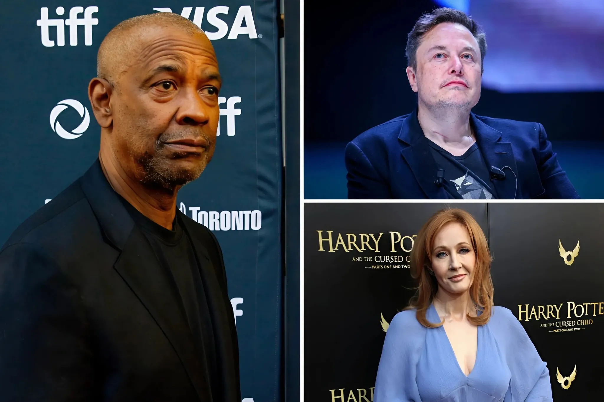 Breaking news: Denzel Washington Joins Elon Musk In Hollywood ‘Purge’ With J.K. Rowling. 1 Breaking news: Denzel Washington Joins Elon Musk In Hollywood ‘Purge’ With J.K. Rowling.