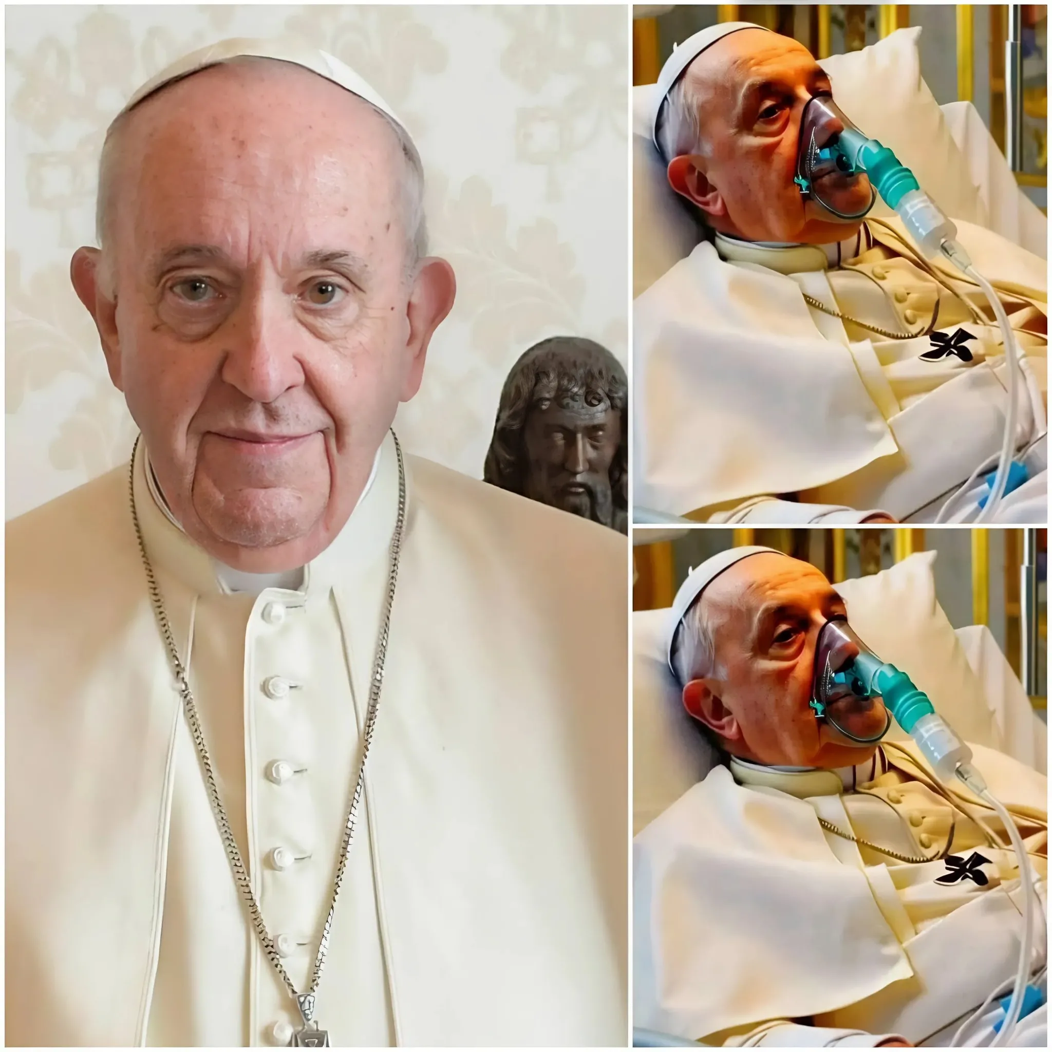 Pope Francis has been in the hospital for a few days, and the latest reports on his condition have worried his followers. Details in the comments... 1 Pope Francis has been in the hospital for a few days, and the latest reports on his condition have worried his followers. Details in the comments...