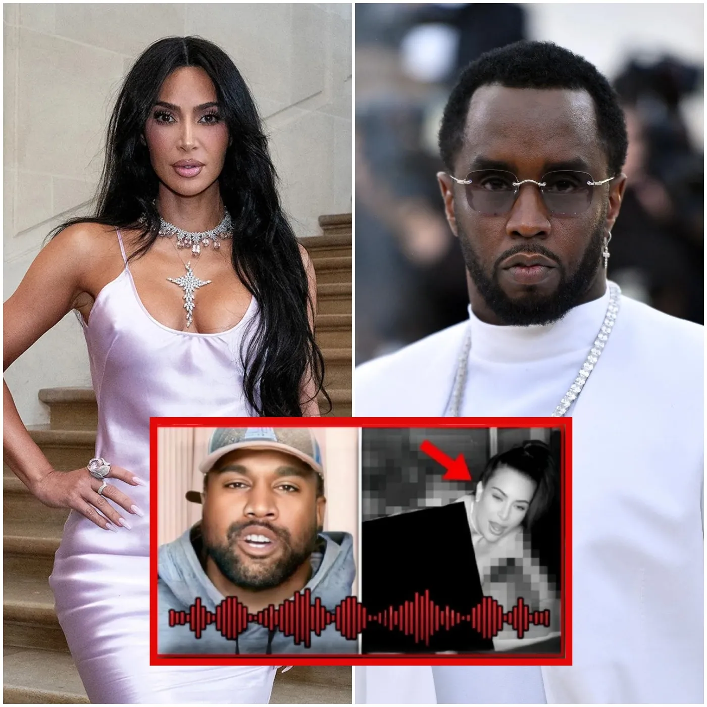 Shocking News: Kanye West Reveals Explosive 12-Second Video of Kim Kardashian at Diddy’s Secret $50 Million Night, Sending the Internet into a Frenzy…