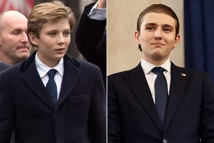 Barron Trump notices a pregnant woman working hard at a gas station, visibly exhausted, but what shocked everyone the most was his unexpected action immediately afterward.